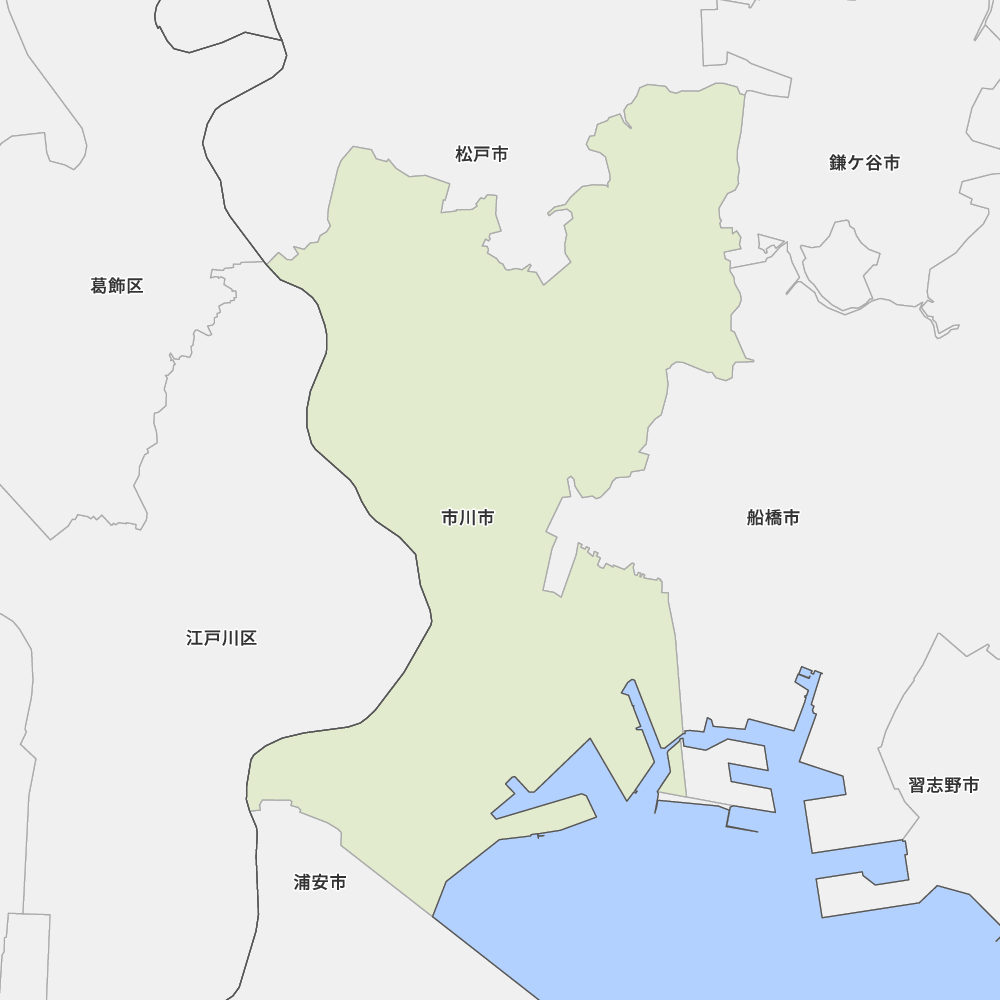 千葉県市川市の地図